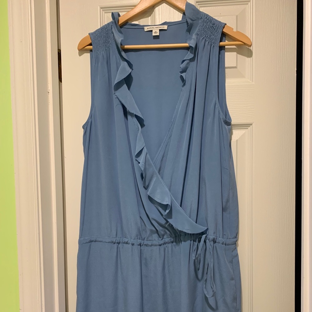 A sky blue silk dress NWOT